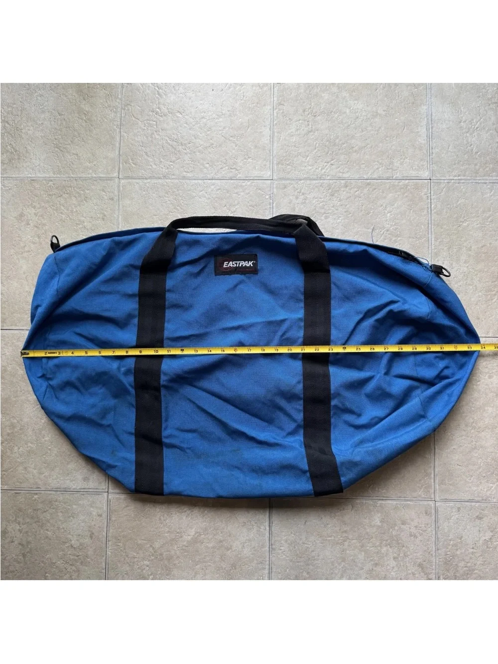 Vintage 80s 90s Eastpak Blue Canvas Duffel Bag USA Large Bag READ 34